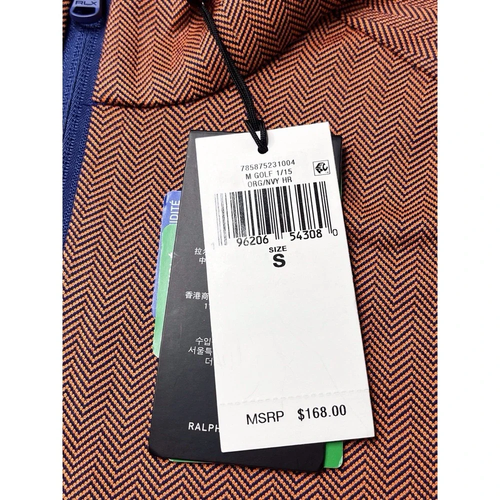 New RLX Ralph Lauren 1/4 Zip Performance Golf Pullover Geometric‎ Small $148